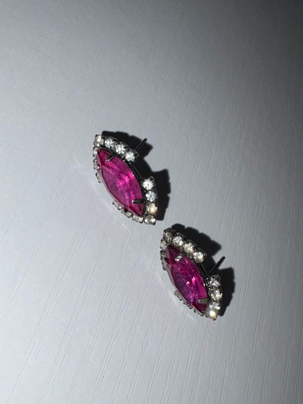 Pink Crystal Stud Earrings